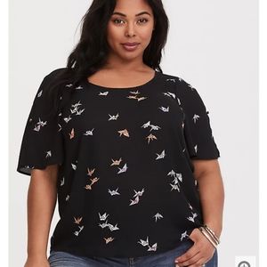 Torrid origami crane blouse